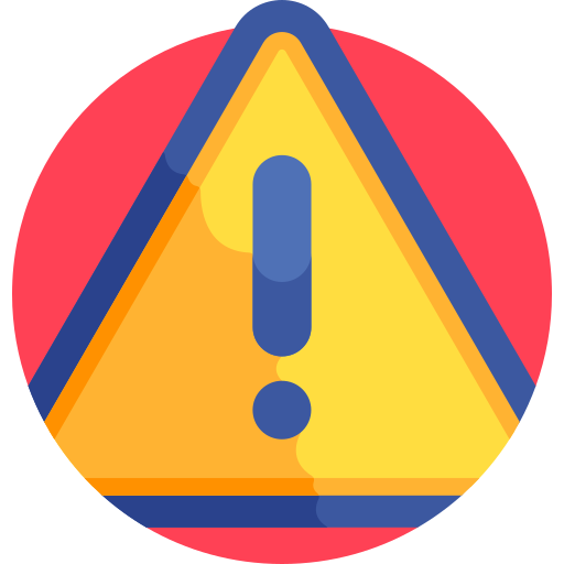 warning triangle sign icon with exclamation point