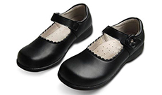 closed toe girl shoes - black