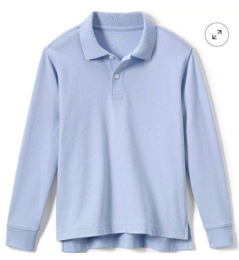  light blue polo shirt - long sleeves