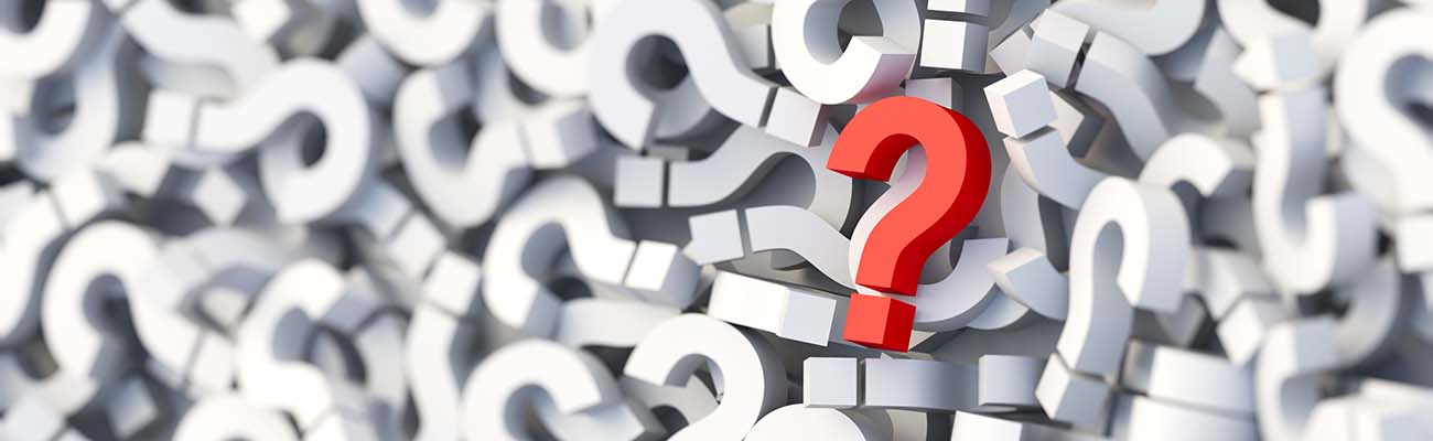 pile of 3D question marks illustration