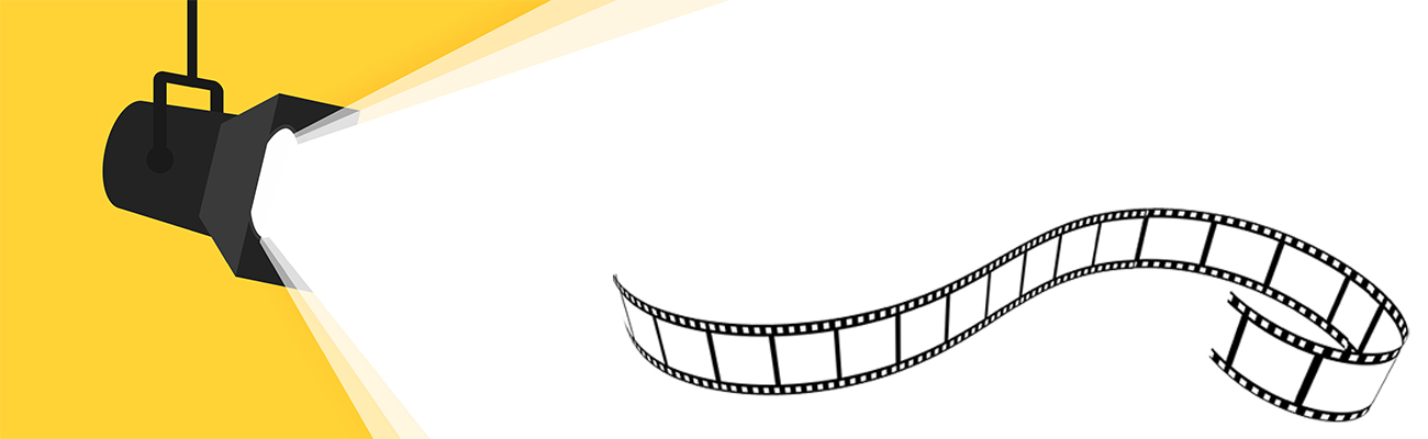 spotlight with film strip